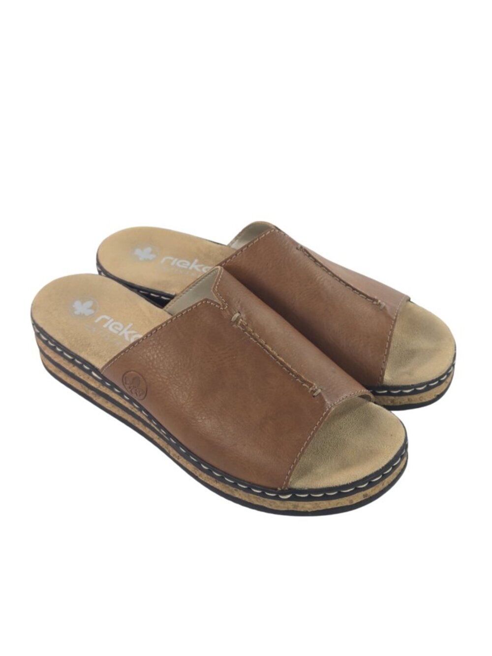 Reiker Womens Slide Sandals Size 39 Antistress Shoes Mules 629M9 Brown US 8